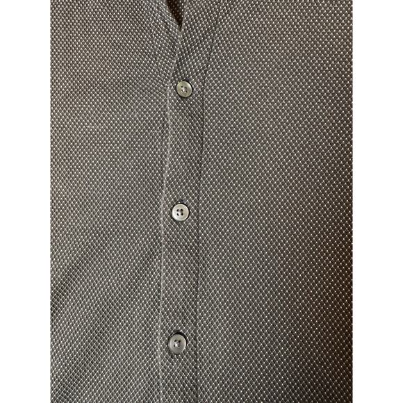 Robert Barakett Men’s Short Sleeve Button Up Shirt Gray Textured Size Large - Picture 8 of 9